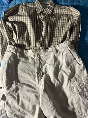 St. John's Bay Khaki and Cream Casual Shorts